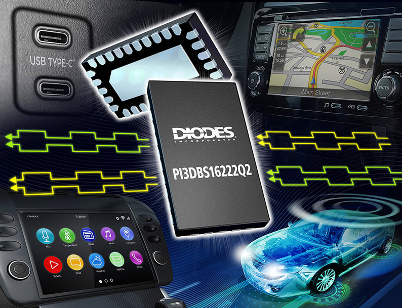 The 2x2 Exchange Switch from Diodes enables high-speed switching in automotive systems